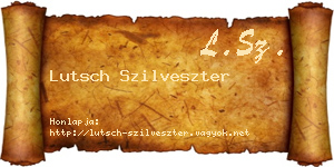 Lutsch Szilveszter névjegykártya